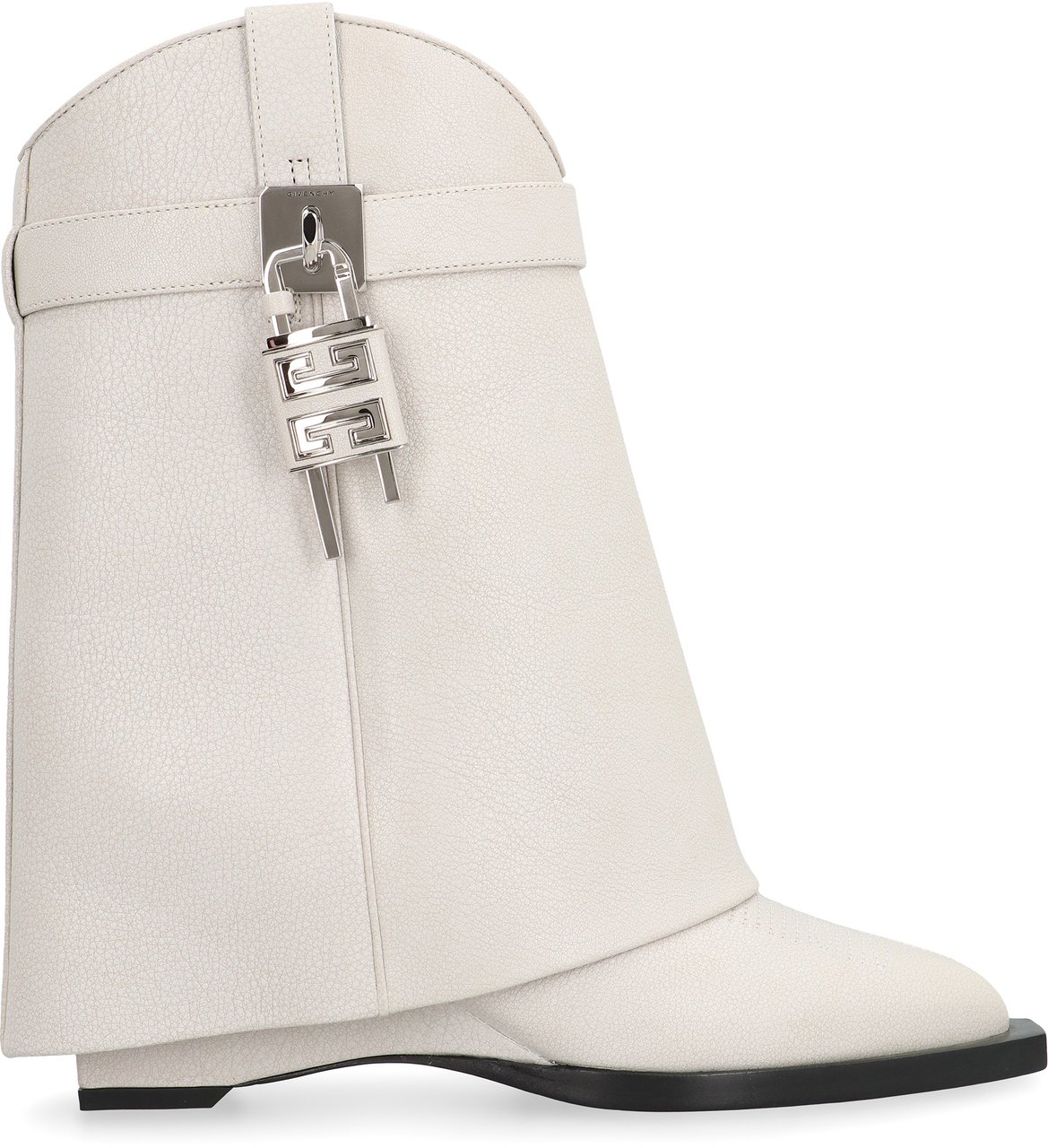 Givenchy Shark Lock Cowboy Leather ankle boots Neutraal