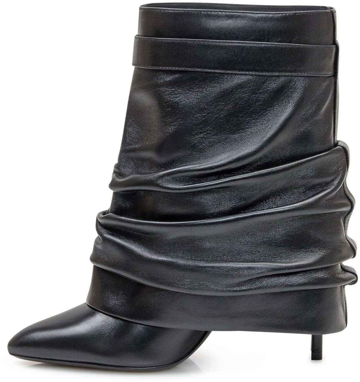 Givenchy Givenchy Stivaletto in Pelle Nera con Lucchetto Oro Zwart