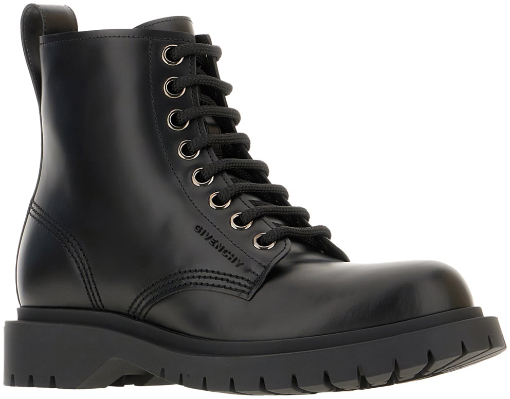 Givenchy Givenchy Black leather ankle boots Zwart