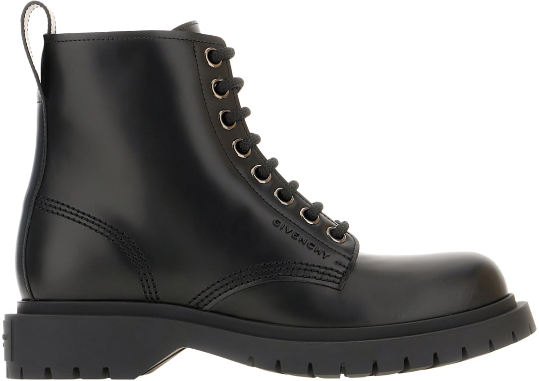 Givenchy Givenchy Black leather ankle boots Zwart
