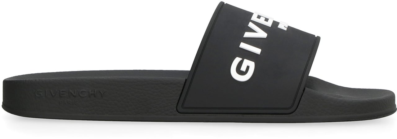 Givenchy Logo detail rubber slides Zwart