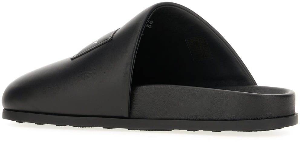 Givenchy Givenchy Black nappa leather slippers Zwart
