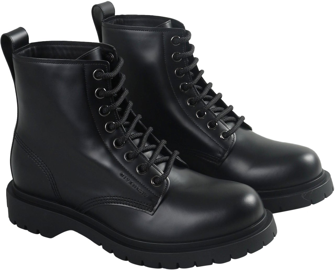 Givenchy Combat Lace Up Boots Zwart