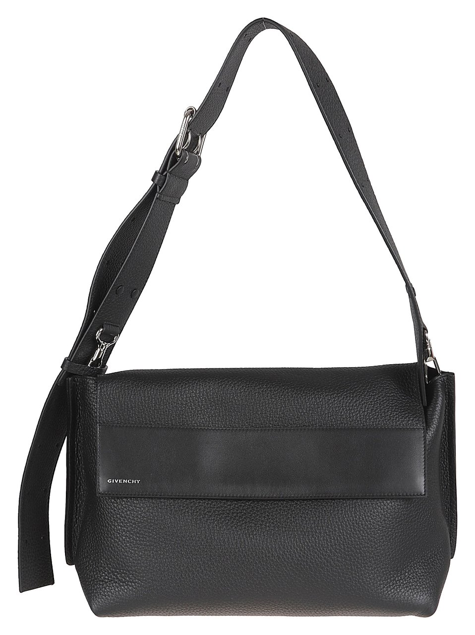 Givenchy Folded Flap Bag in Soft Calf Leather with Adjustable Strap Zwart