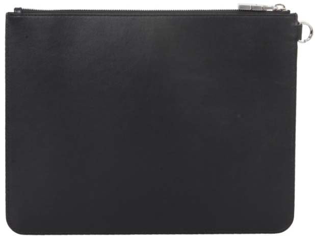 Givenchy Black Calf Leather Pouch Zwart