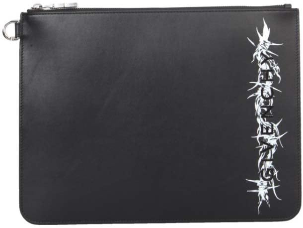 Givenchy Black Calf Leather Pouch Zwart