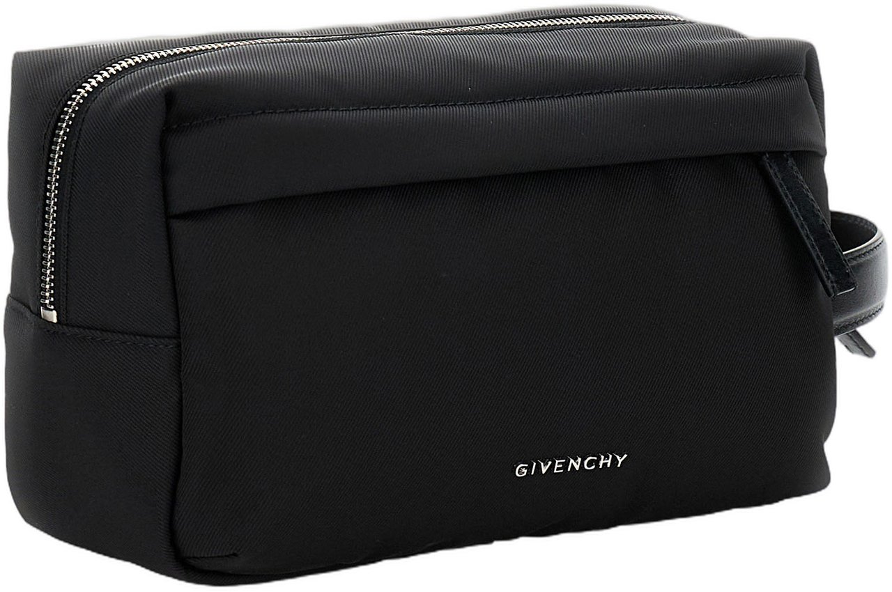 Givenchy Minimalist Zip Polyamide Clutch Zwart
