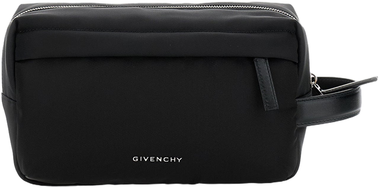 Givenchy Minimalist Zip Polyamide Clutch Zwart