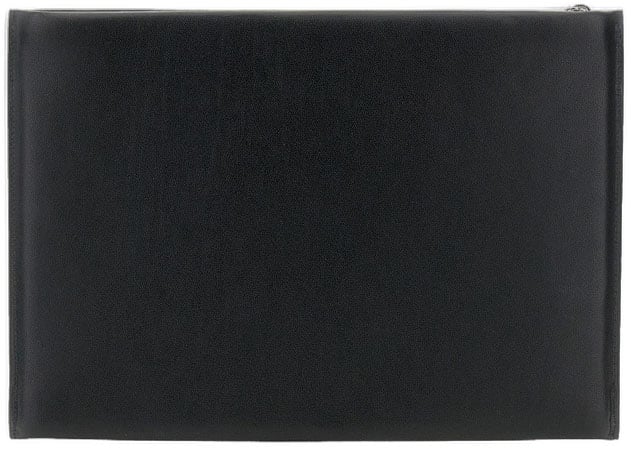 Givenchy Rectangular Leather Pouch with Embossed Logo Zwart