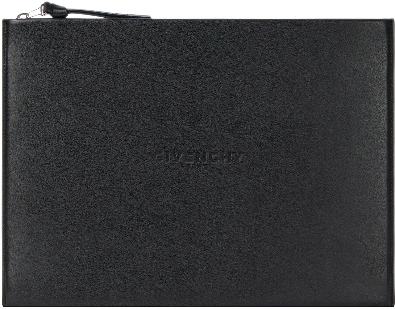 Givenchy Padded Antigona Rectangular Calf Leather Pouch Zwart