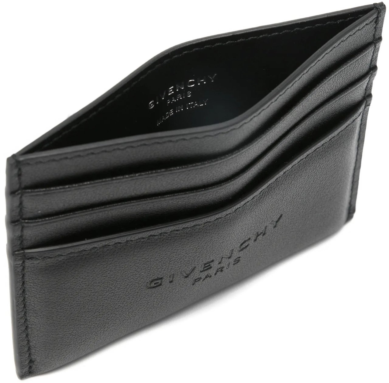 Givenchy Padded 2X3Cc Minimalist Calf Leather Cardholder Zwart