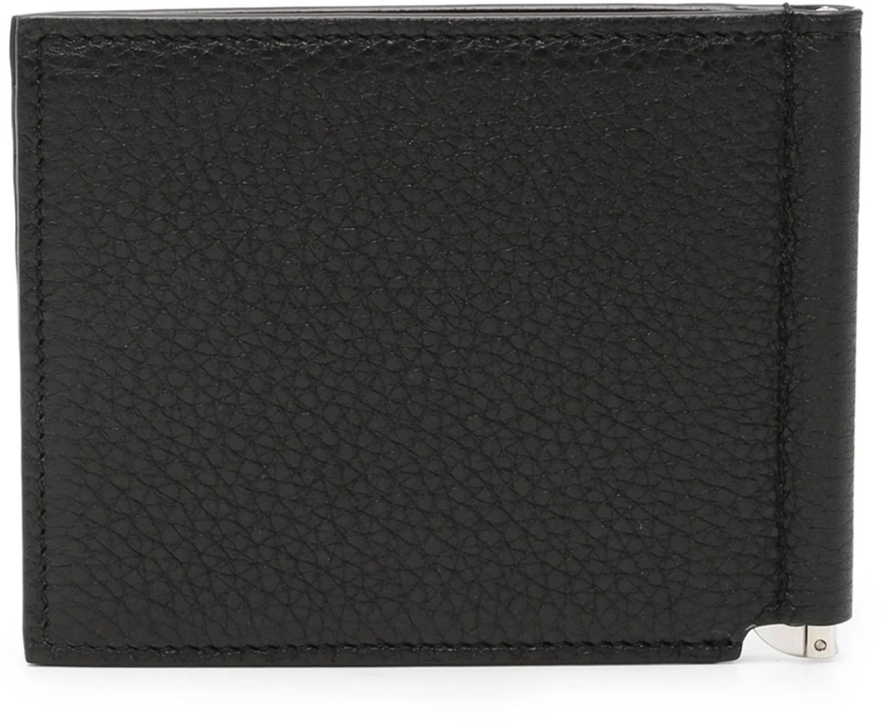Givenchy Textured Calf Leather Bill Clip Wallet Zwart