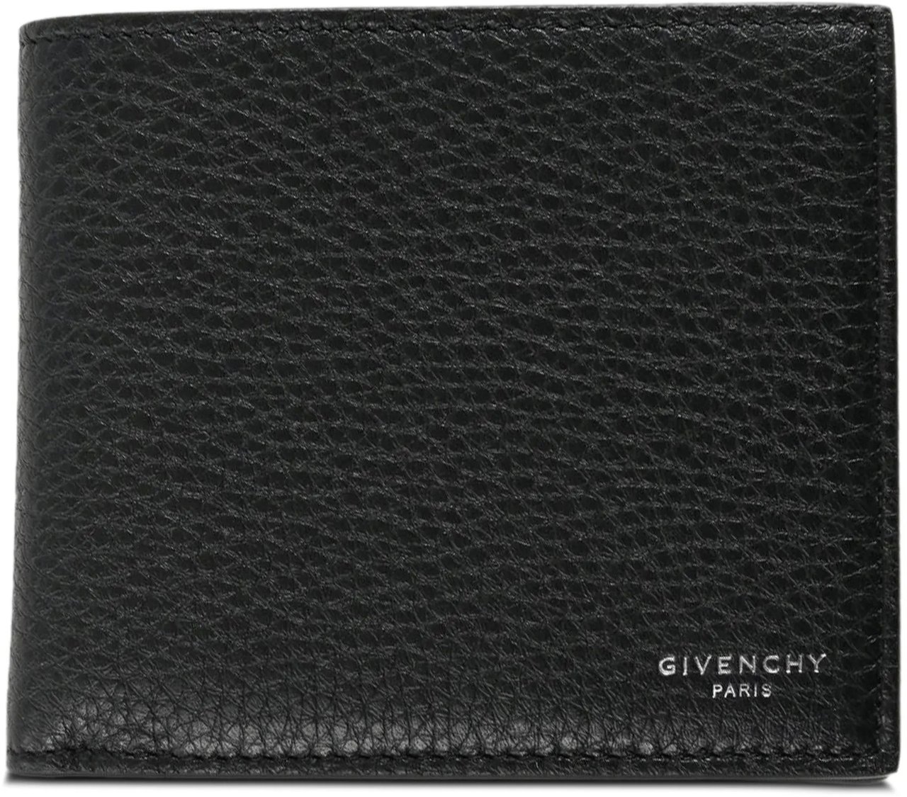 Givenchy Textured Calf Leather Billfold Coin Wallet Zwart