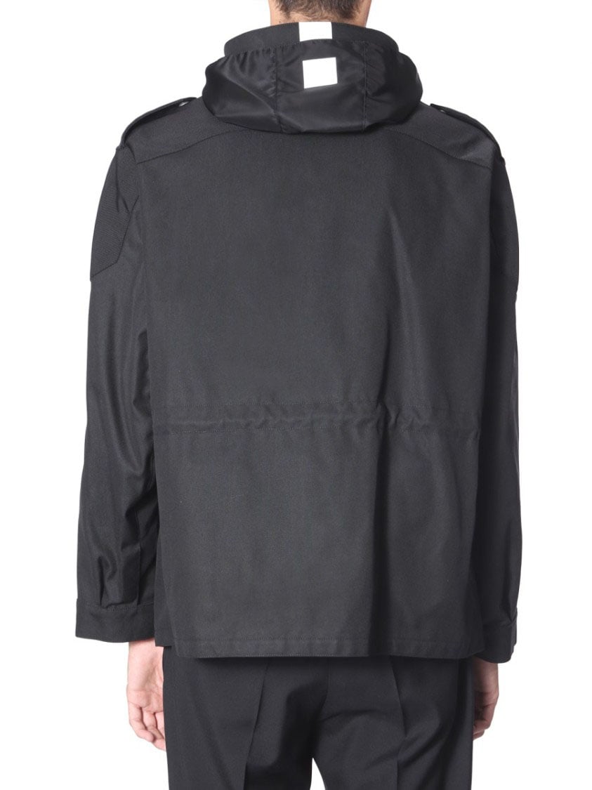 Givenchy Boxy Wind Jacket With High Collar Grijs