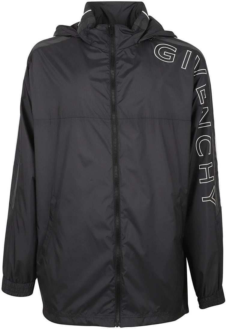 Givenchy Relaxed Fit Black Coat With Hood Zwart