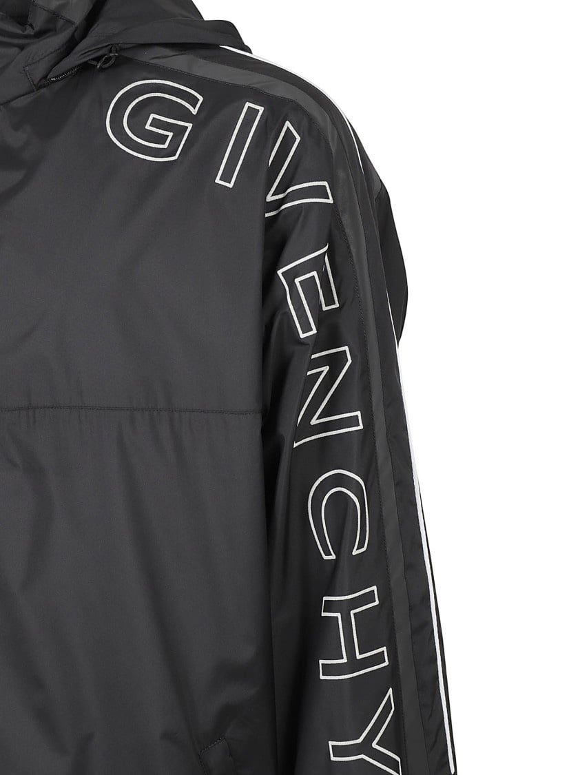 Givenchy Relaxed Fit Black Coat With Hood Zwart