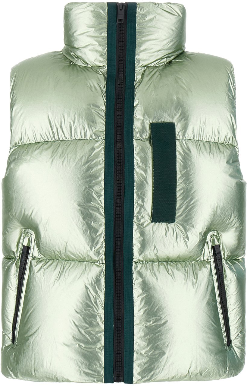 Givenchy Pastel green polyester sleeveless down jacket Groen