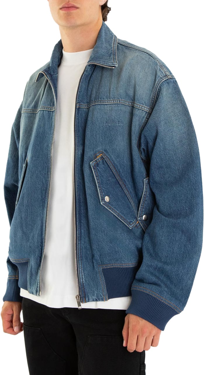 Givenchy Heren Bomber Medium Blue jas Blauw