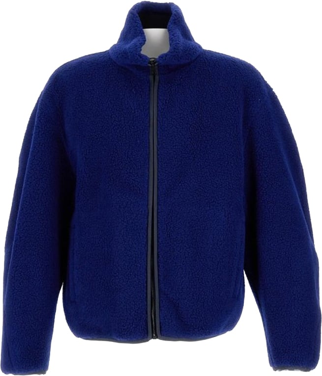 Givenchy Blouson Jacket In Fleece With Couture Stitching Blauw