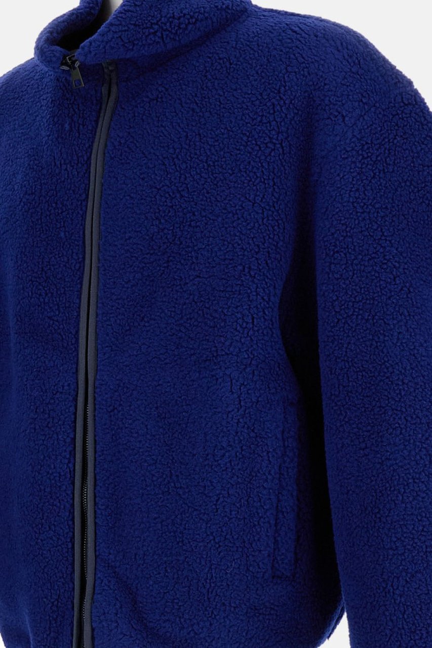 Givenchy Blouson Jacket In Fleece With Couture Stitching Blauw