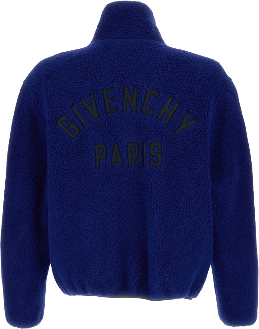Givenchy Blouson Jacket In Fleece With Couture Stitching Blauw