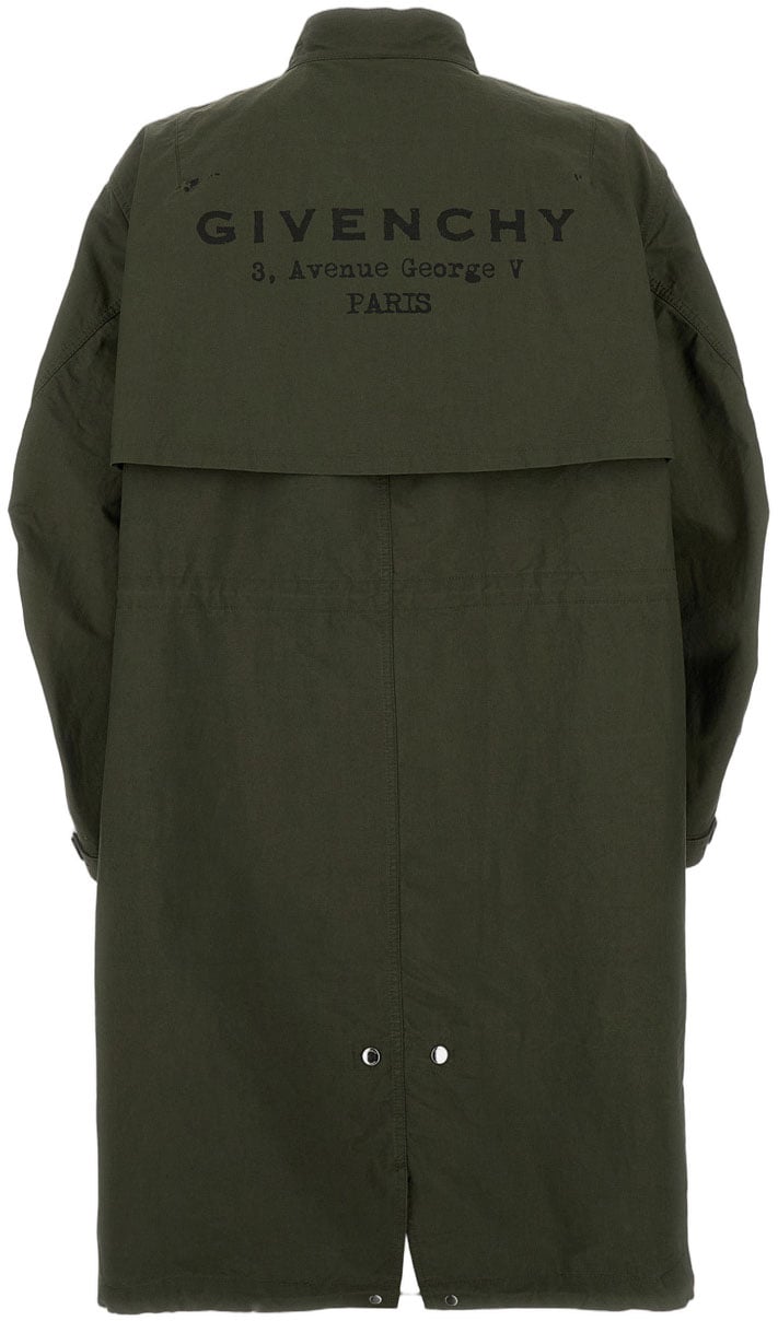 Givenchy Green Couture Oversized Parka Jacket Groen