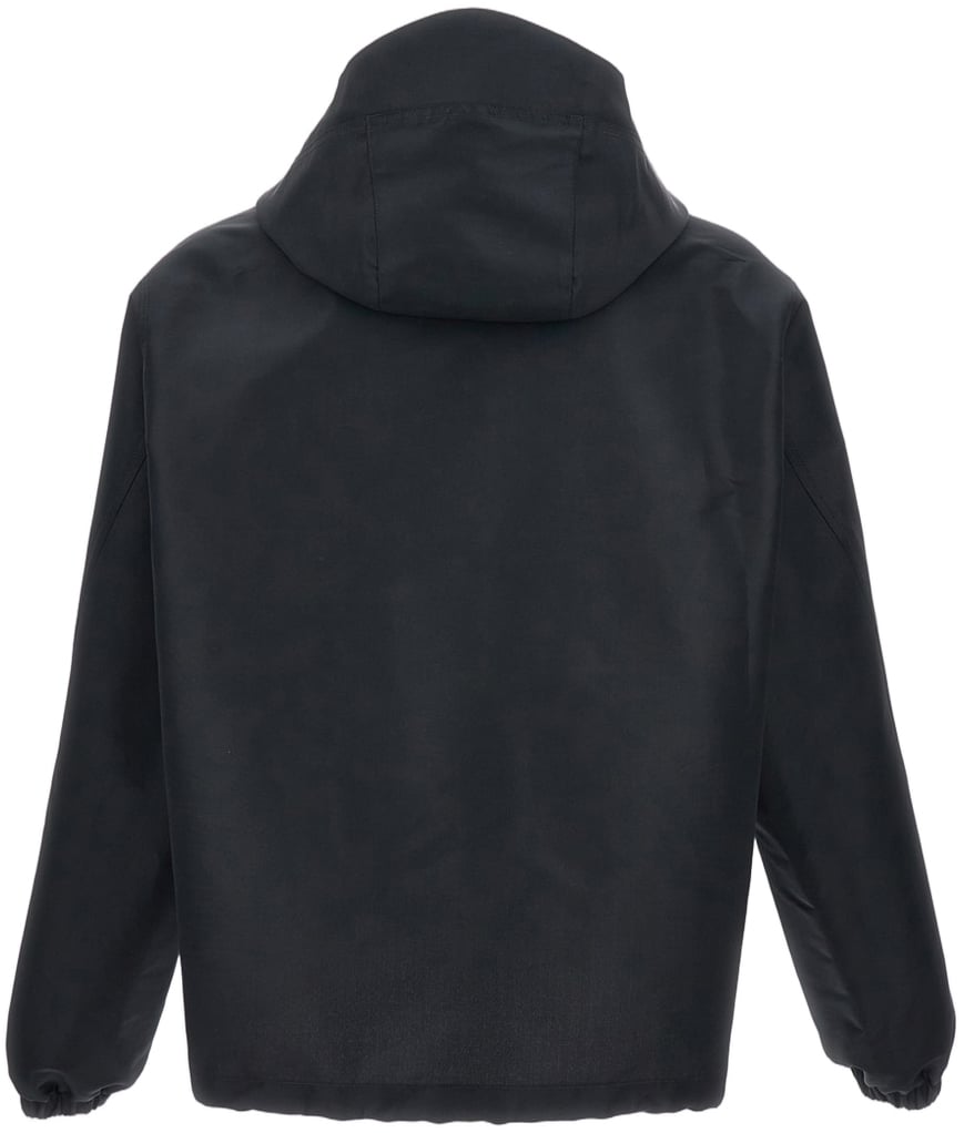Givenchy Hooded Windproof Jacket With Front Zipper And Elasticized Cuffs Zwart