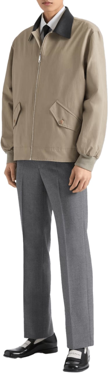 Givenchy COLLARED ZIP-UP JACKET Beige