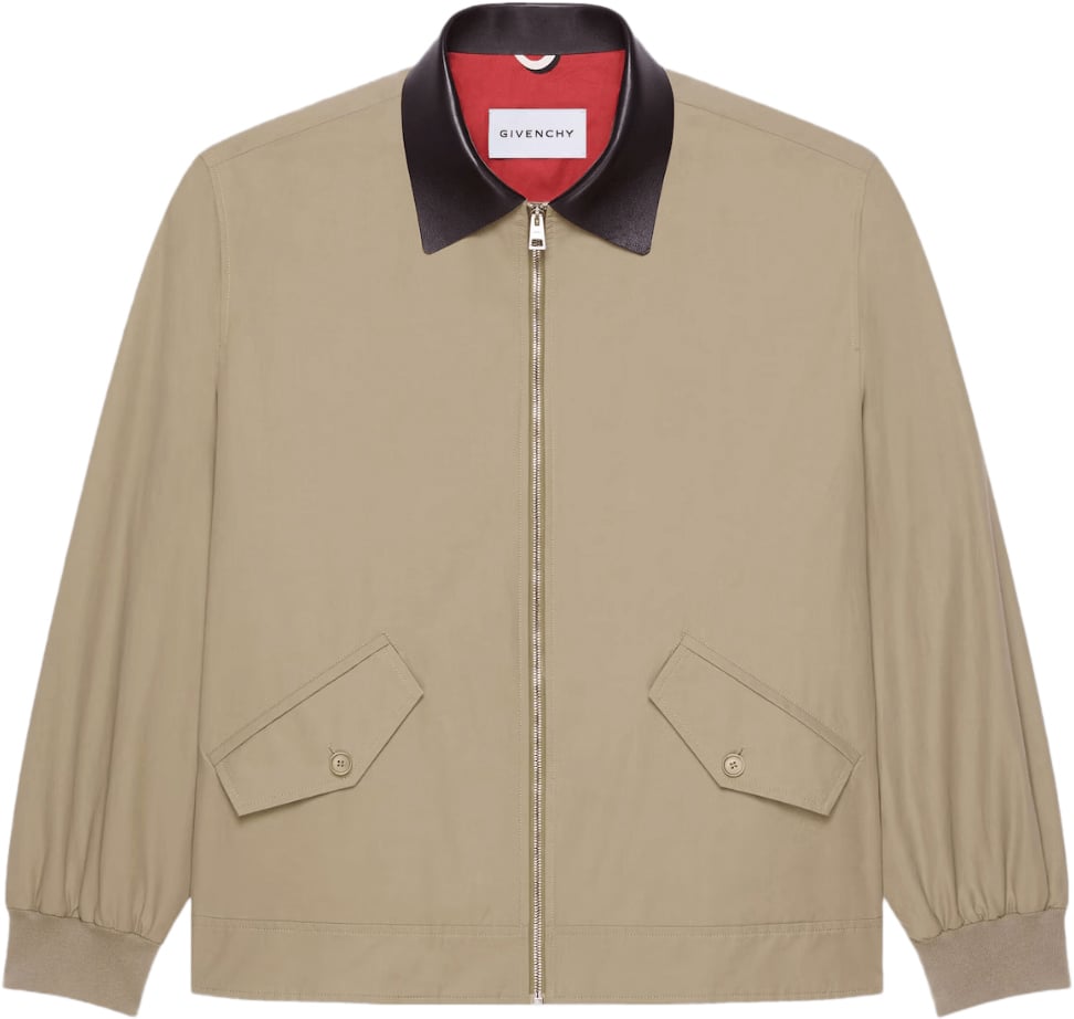 Givenchy COLLARED ZIP-UP JACKET Beige