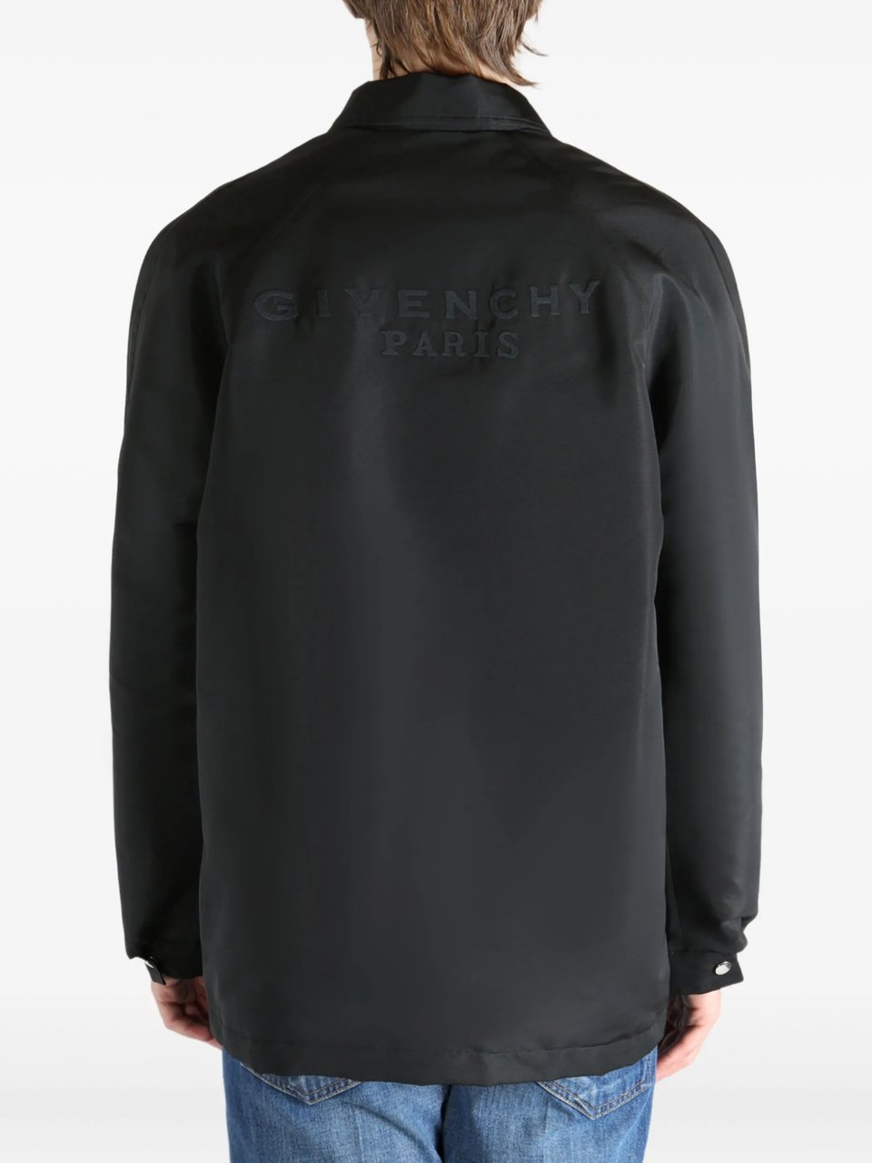 Givenchy Black Coach Recycled Polyester Logo Jacket Zwart