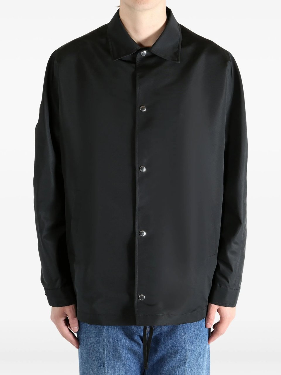 Givenchy Black Coach Recycled Polyester Logo Jacket Zwart