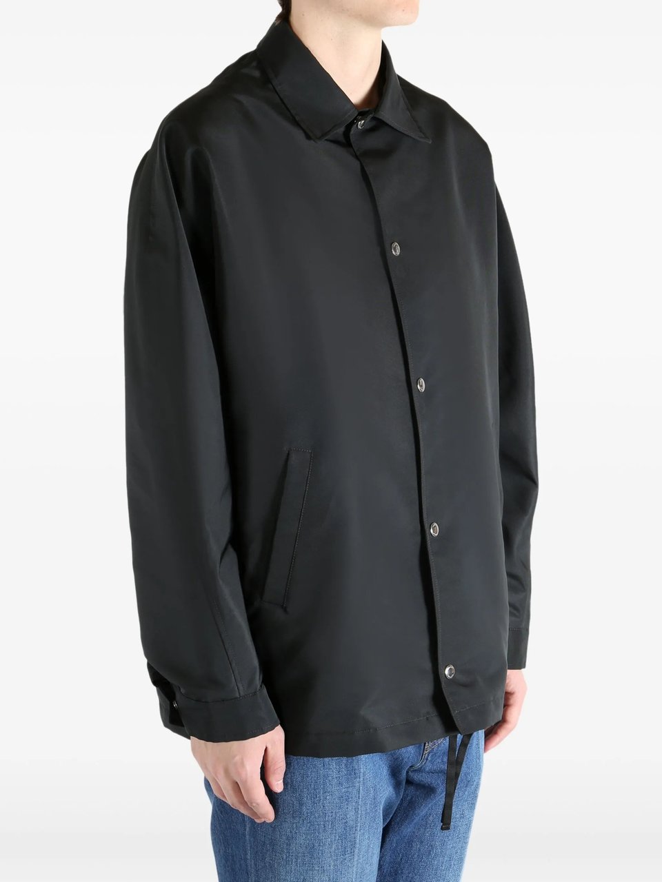 Givenchy Black Coach Recycled Polyester Logo Jacket Zwart