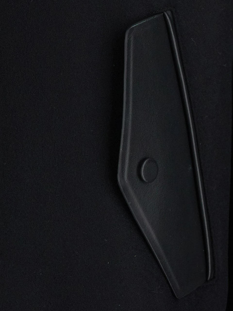 Givenchy Wool Varsity Contrast Leather Sleeves Blazer Zwart
