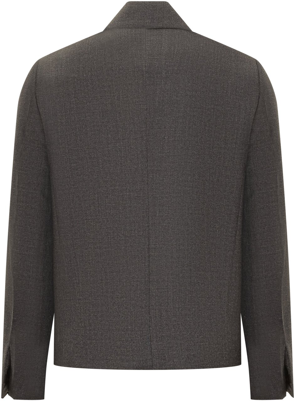 Givenchy Giacca con Zip in Lana Grijs