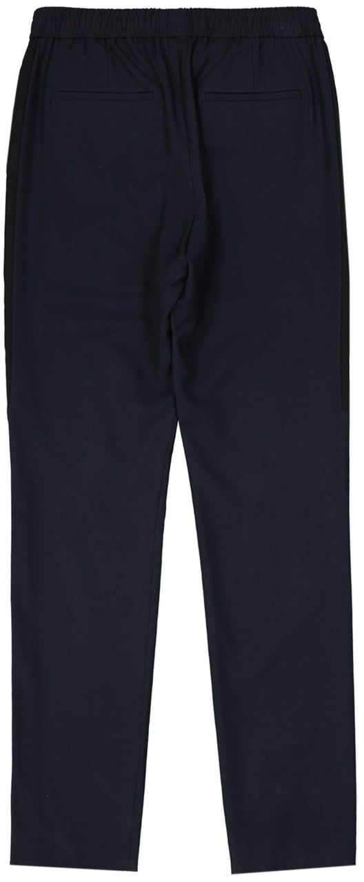 Givenchy Striped Side Panel Wool Trousers Blauw