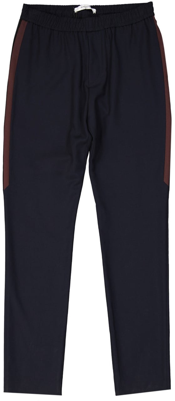 Givenchy Givenchy Striped Side Panel Wool Trousers Blauw
