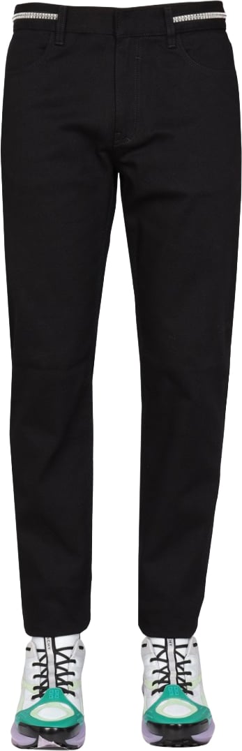 Givenchy Slim Fit Jeans With Metallic Details Zwart