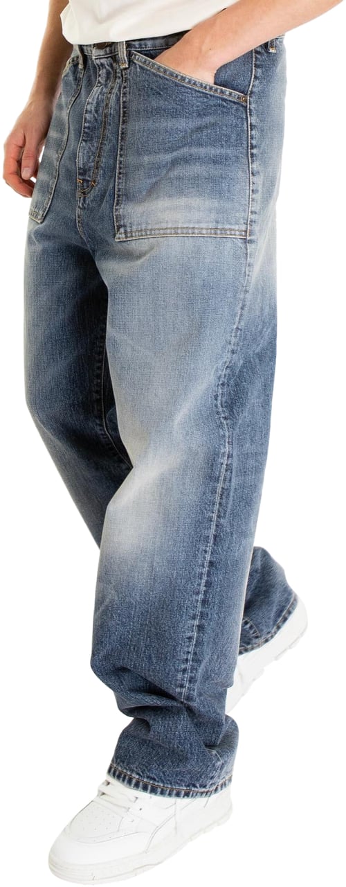 Givenchy Heren Loose Fit Jeans Blauw Blauw