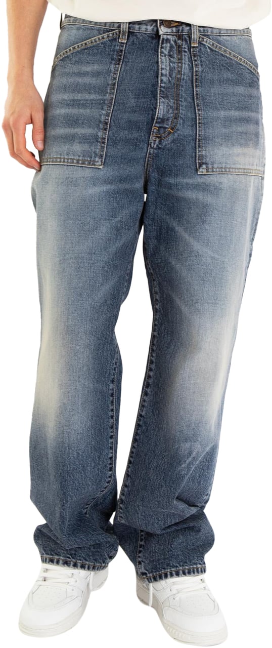 Givenchy Heren Loose Fit Jeans Blauw Blauw