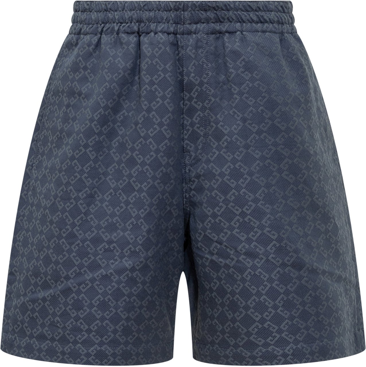Givenchy Pantaloni Corti Denim Monogram Blauw