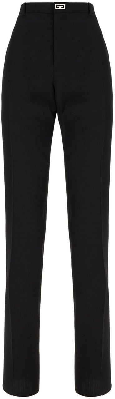 Givenchy Tailored Technical Wool Straight-Leg Pants Zwart