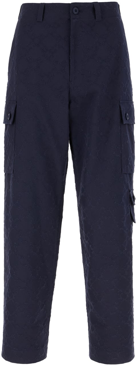 Givenchy Givenchy Navy blue cotton pants Blauw
