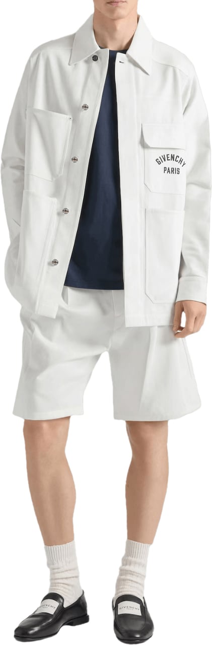 Givenchy DOUBLE PLEAT BERMUDA SHORTS OFF-WHITE Wit