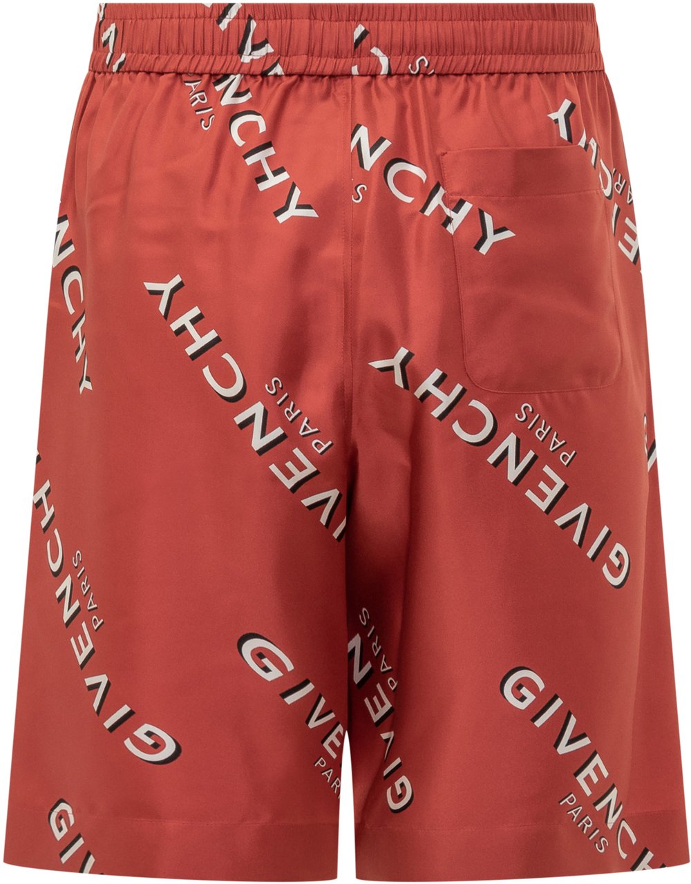 Givenchy Givenchy Shorts Rossi in Seta con Logo Rood