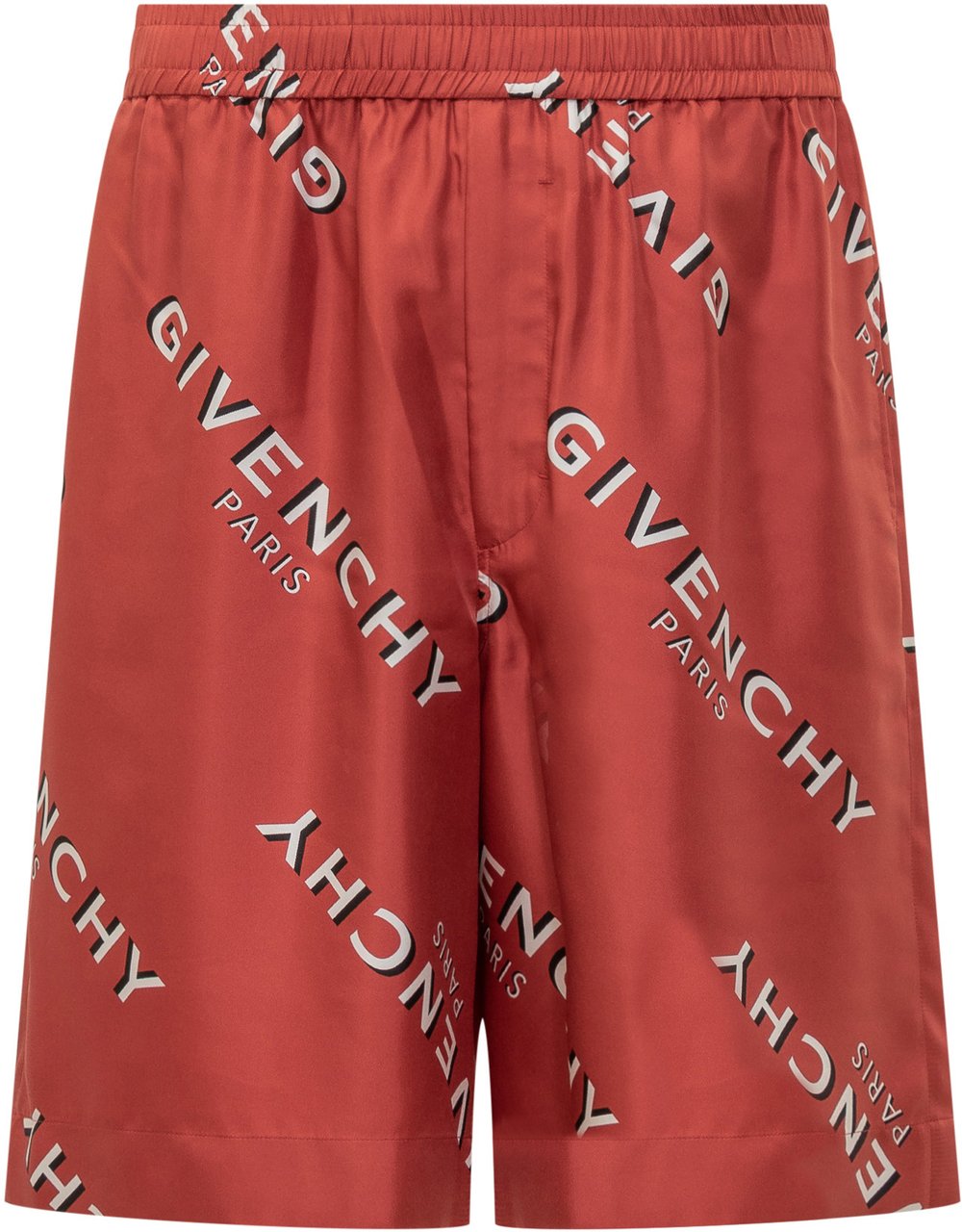 Givenchy Givenchy Shorts Rossi in Seta con Logo Rood