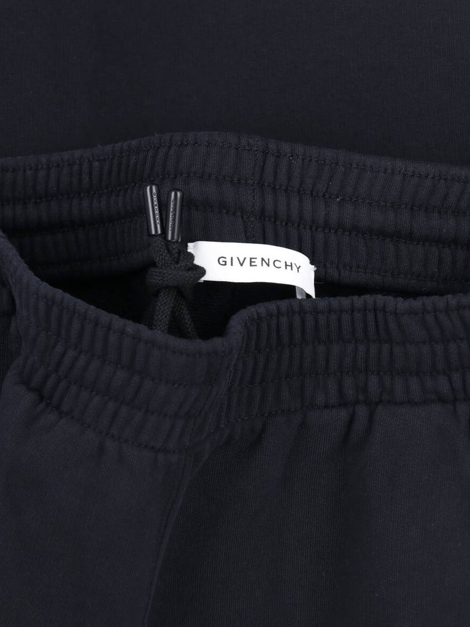 Givenchy Black Elastic Waist Cotton Sweatpants Zwart
