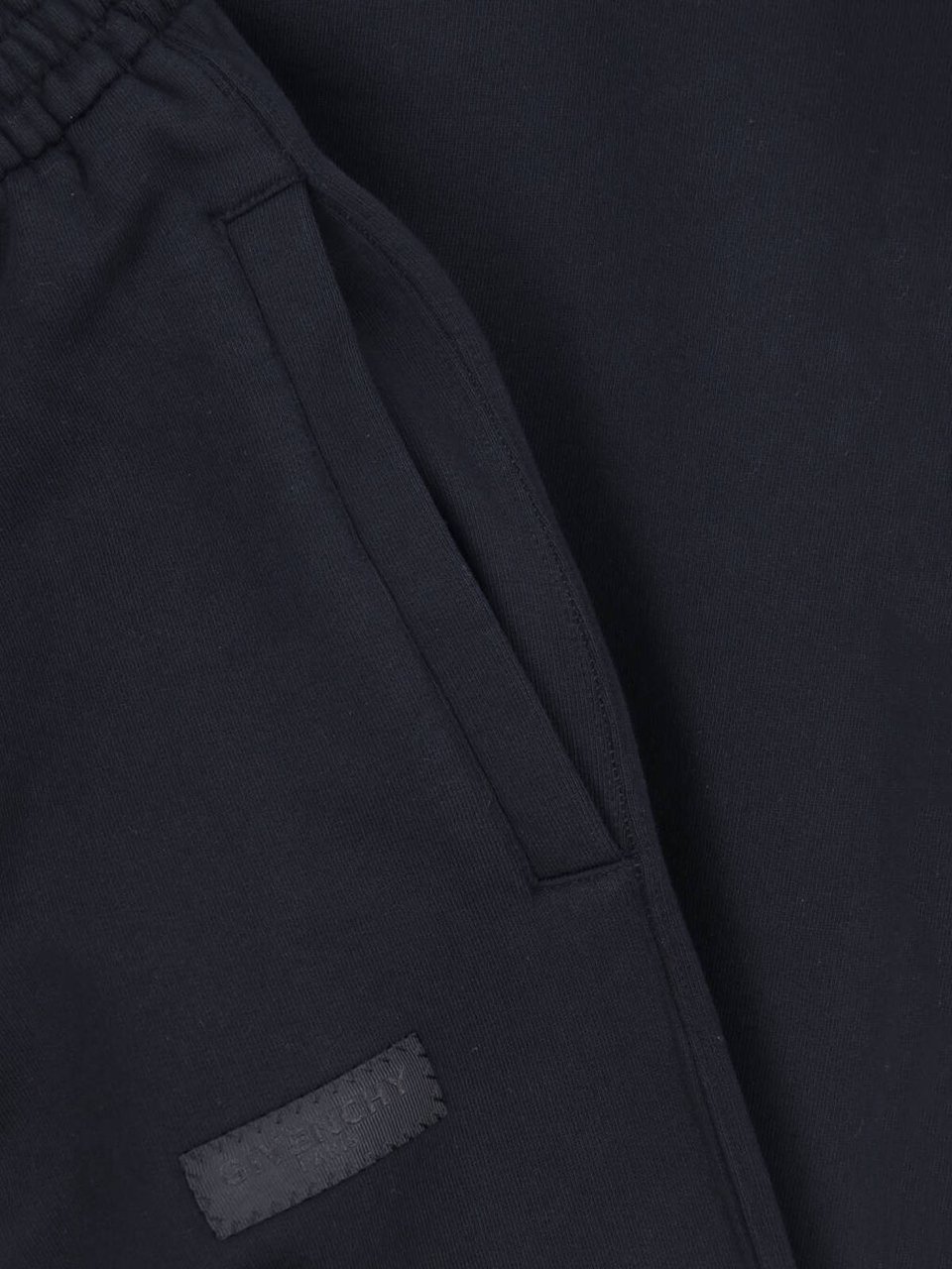 Givenchy Black Elastic Waist Cotton Sweatpants Zwart