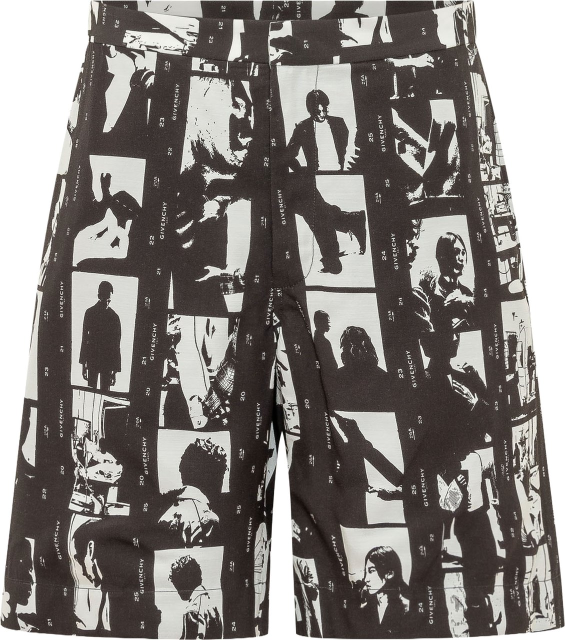 Givenchy Shorts con Stampa Fotografica Zwart
