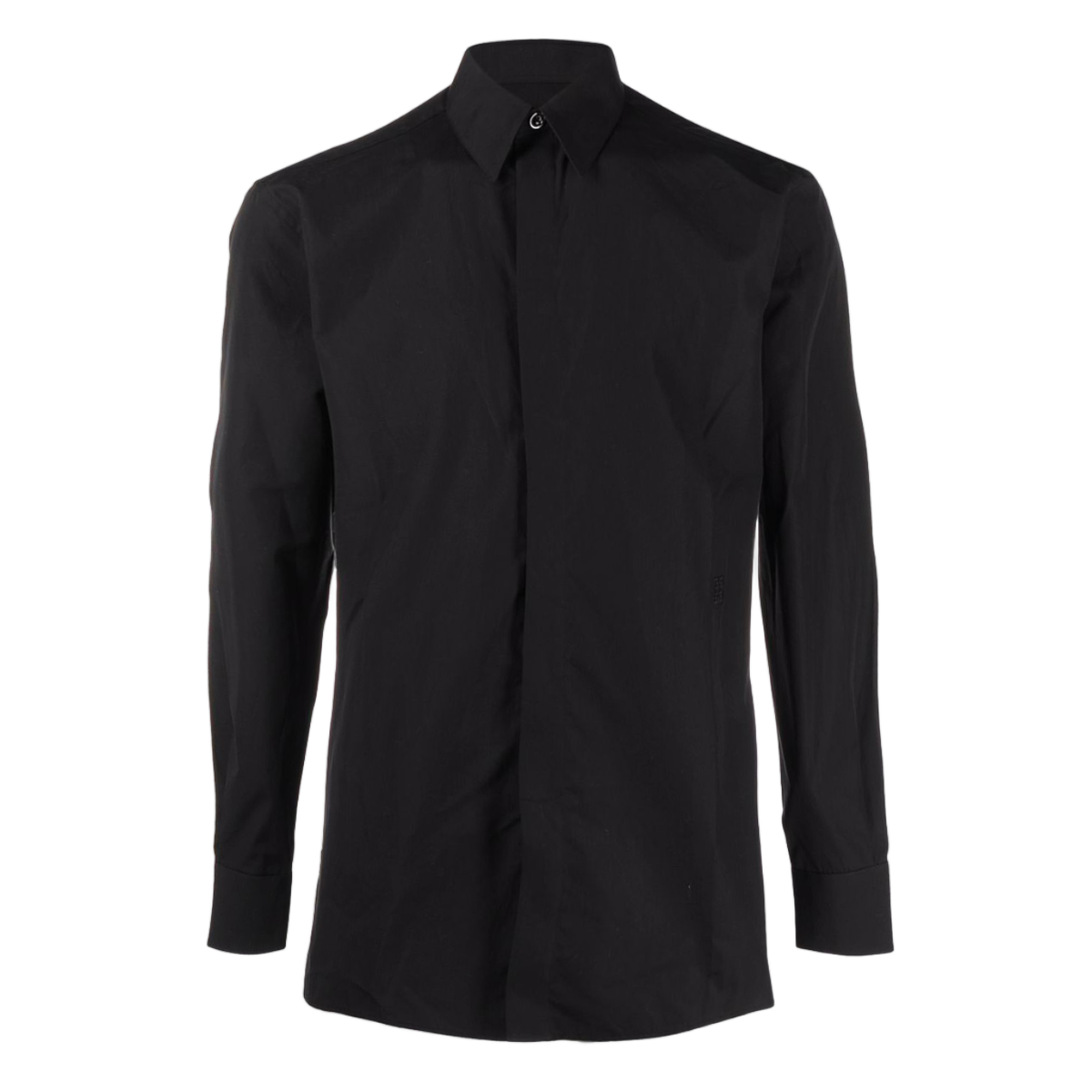 Givenchy Long-sleeved Black Shirt with Classic Collar Zwart
