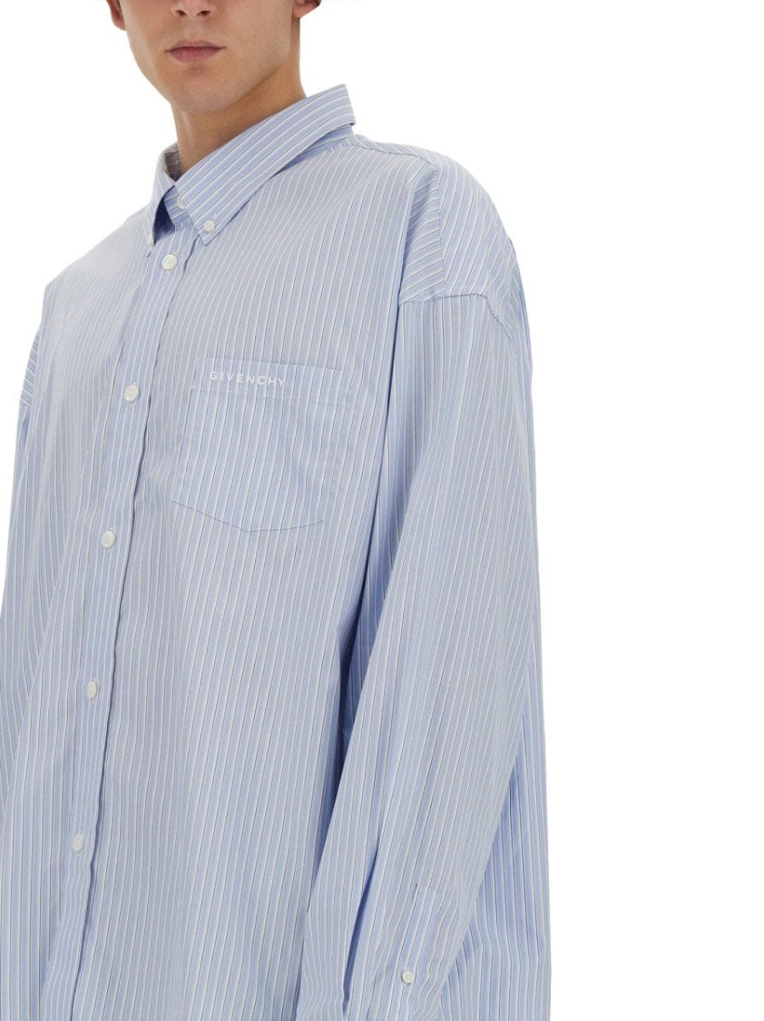 Givenchy Oversized Button-Down Shirt Blauw